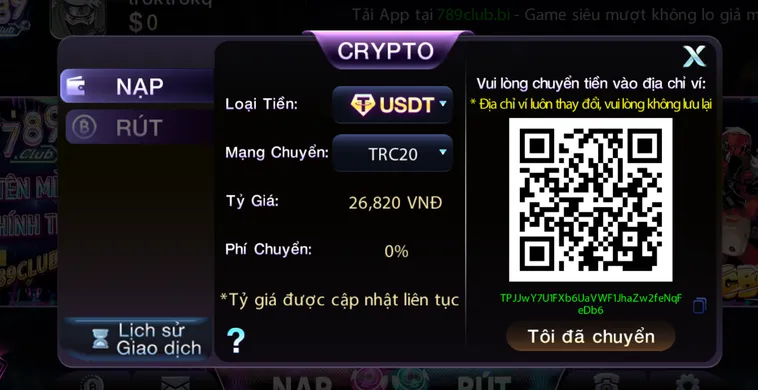 Nạp tiền 789Club Nhanh Chóng Với Đa Dạng Phương Thức Thanh Toán 2026