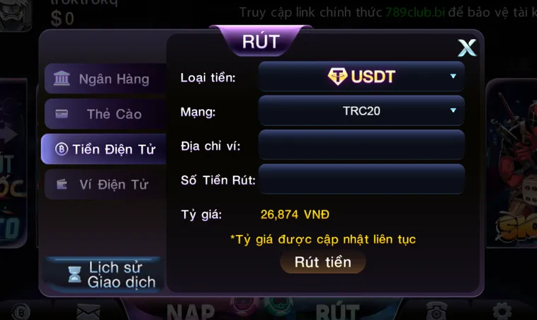 Rút tiền 789Club Nhanh Chóng Và An Toàn Tuyệt Đối Trong 5 Phút 2026
