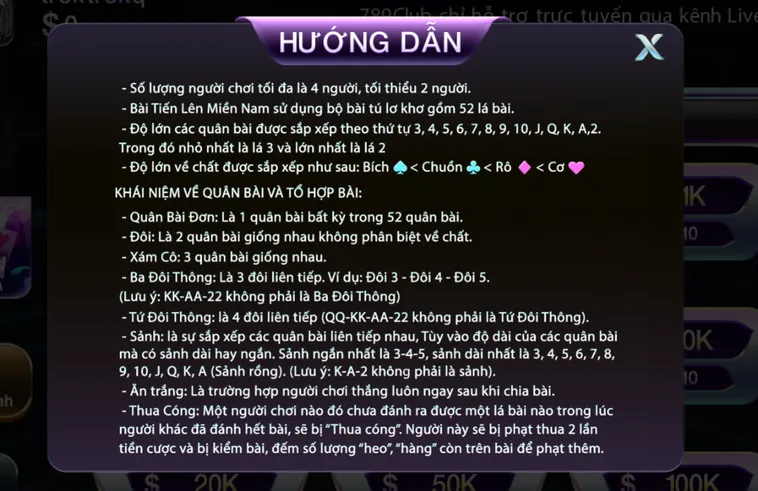 Trải Nghiệm Tiến Lên Miền Nam Tại 789Club Sân Chơi Đẳng Cấp Cho Các Bài Thủ