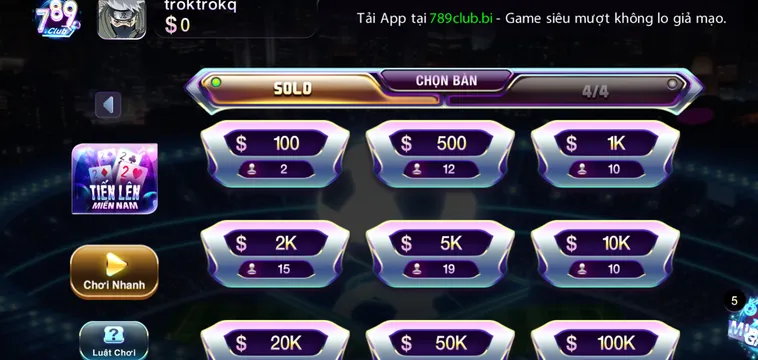 Trải Nghiệm Tiến Lên Miền Nam Tại 789Club Sân Chơi Đẳng Cấp Cho Các Bài Thủ