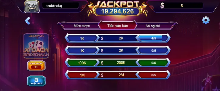 Khám Phá Game Bài Xì Dách Spidermen Tại 789Club Đầy Kịch Tính